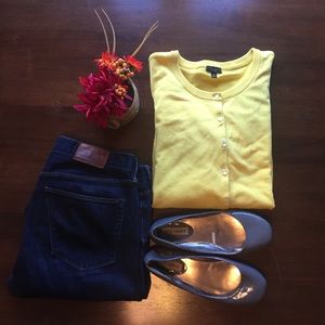 Talbots Yellow Cardigan Size Medium